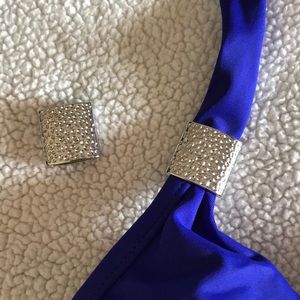 Venus silver bikini strap slides